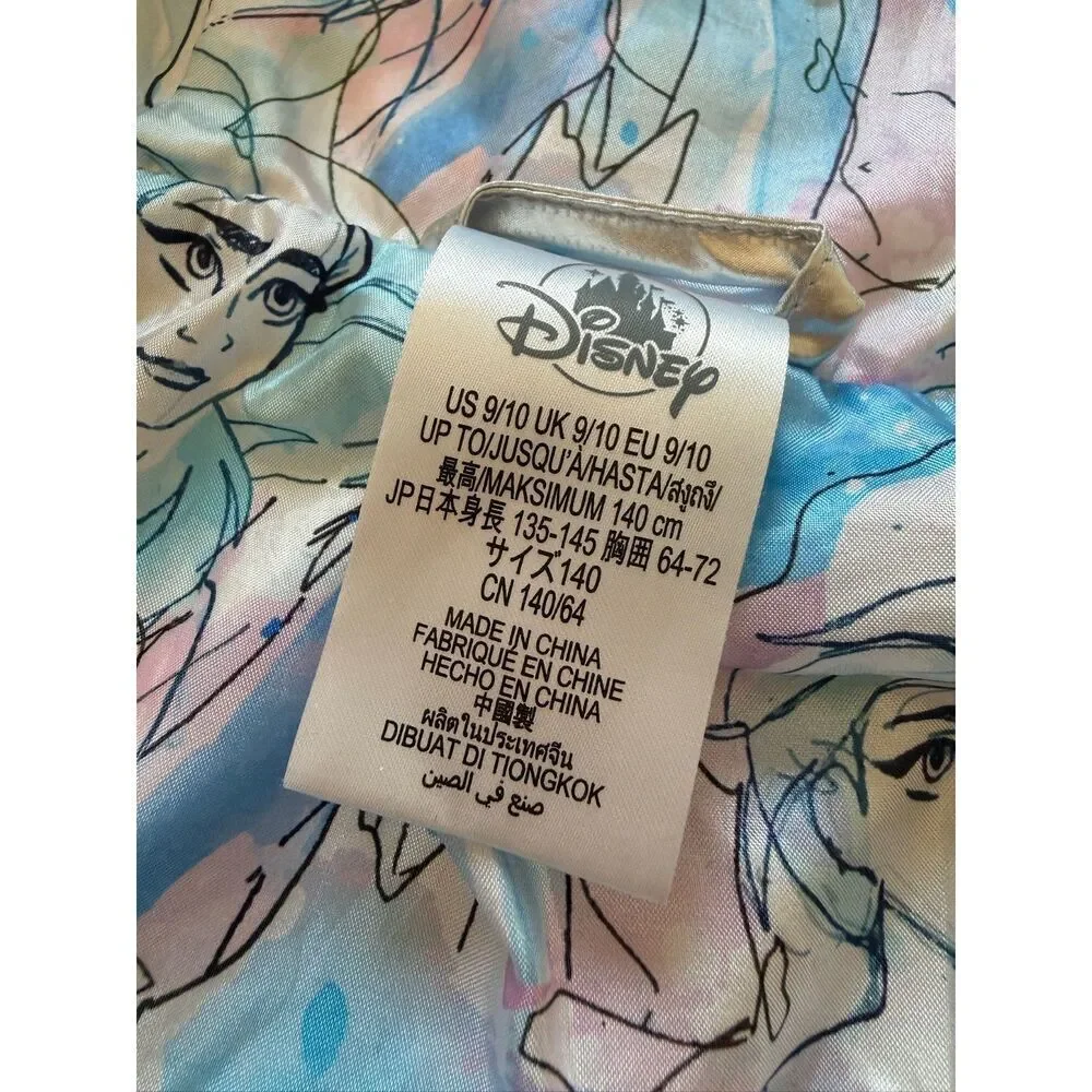 Disney Frozen 2 Girls Hooded Cape Jacket Silver Size 9/10 Elsa Anna
